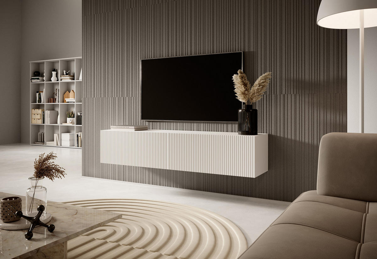 TV-HÄNGEBOARD Veldio Weiß 140 cm - Weiß, Holzwerkstoff (140/28.5/31.6cm) - Selsey