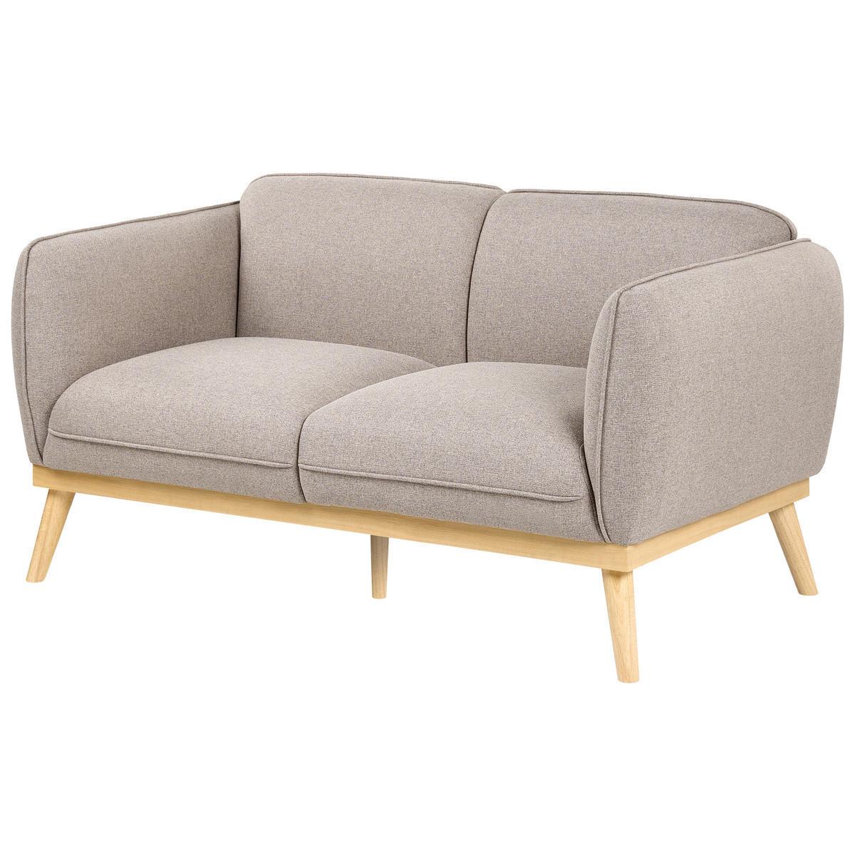 POHOVKA 2-místná Látka Světle hnědá Ljung - světle hnědá, textil (160/82/82cm) - Beliani
