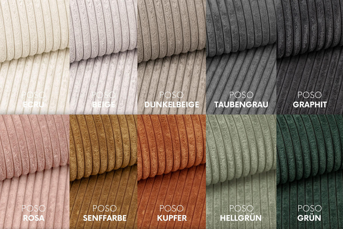 ECKSOFA L-Form SVEN Stoff Poso Dunkelbeige Rechts - Beige, Textil (315/245cm) - Kaiser Möbel