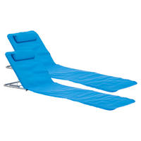 STRANDMATTEN-SET 2 TLG. Cellorigo - Blau, Textil/Metall (160/42/49cm) - [en.casa]