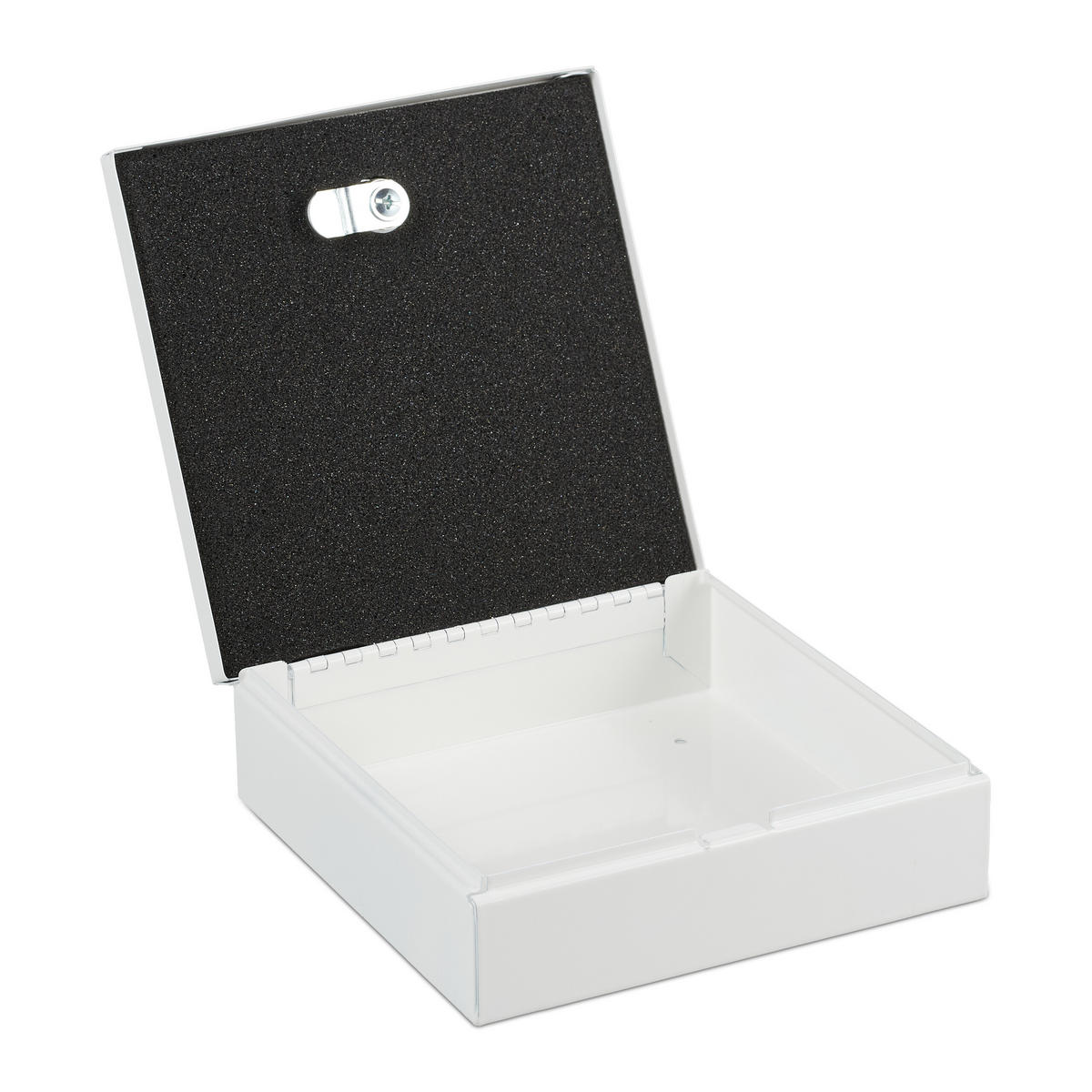 GELDKASSETTE - Weiß, Kunststoff/Metall (17/6/17.5cm) - Relaxdays