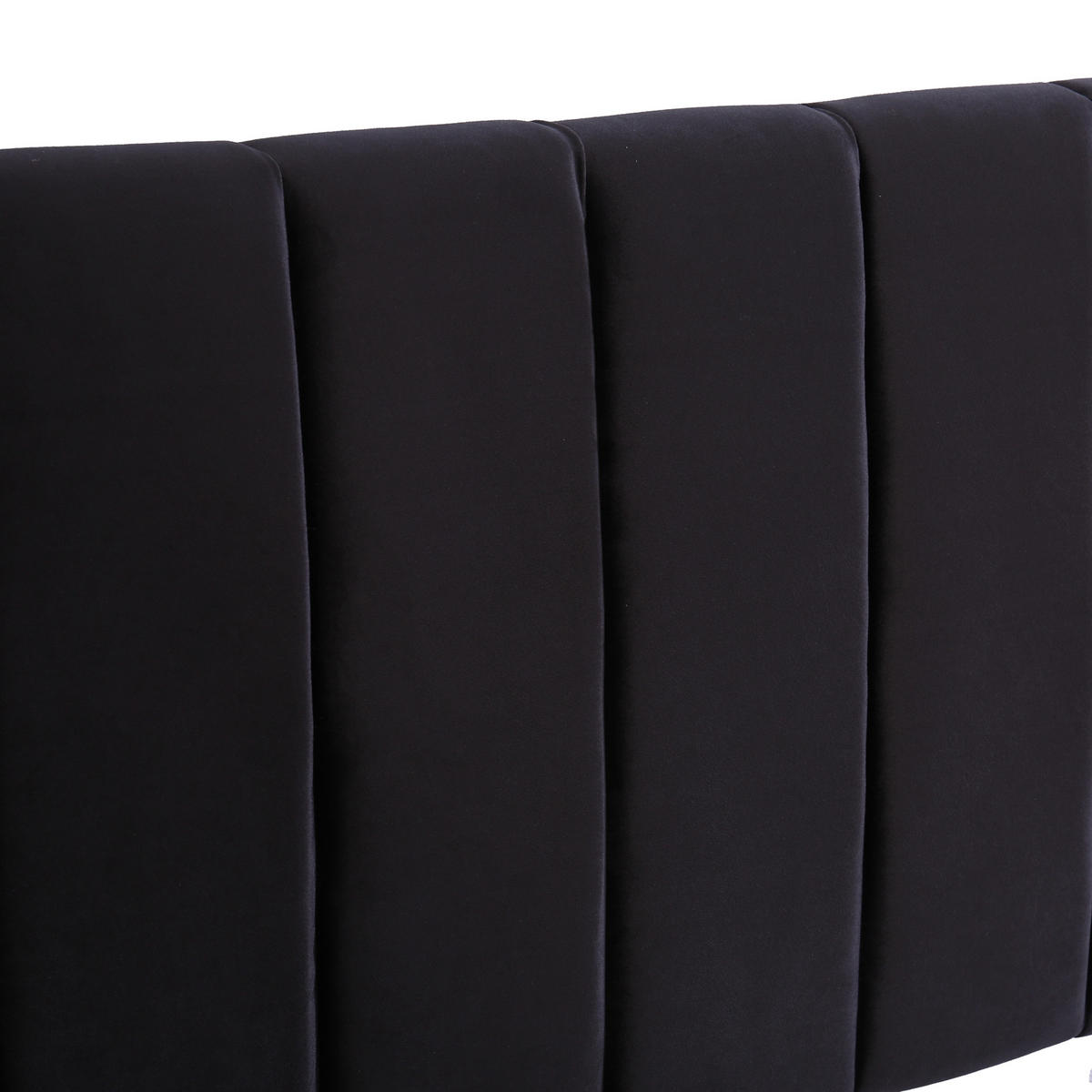 POLSTERBETT 160x200 Samt Lattenrost 2 Schubladen Schwarz - Schwarz, Textil - FLIEKS