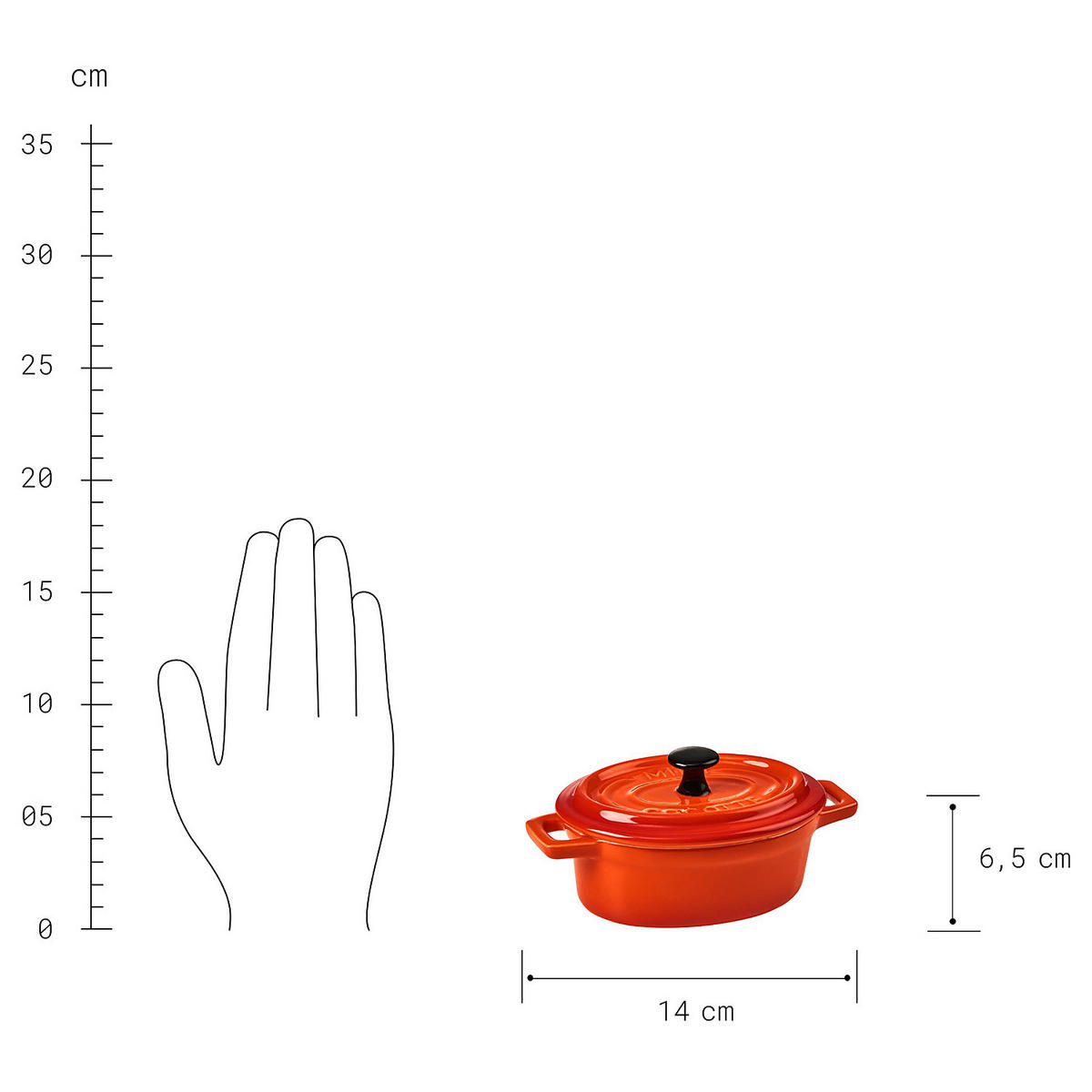 AUFLAUFFORM C'est Si Bon - Orange, Stein (14/9/7cm) - Butlers