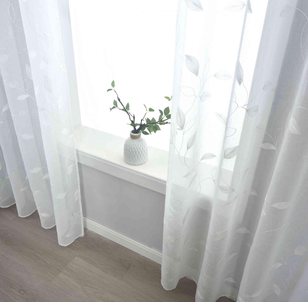 VORHANG BAMBERG HxB 175x140 cm Weiß - Weiß, Textil (140/175/1cm) - Gardinenbox