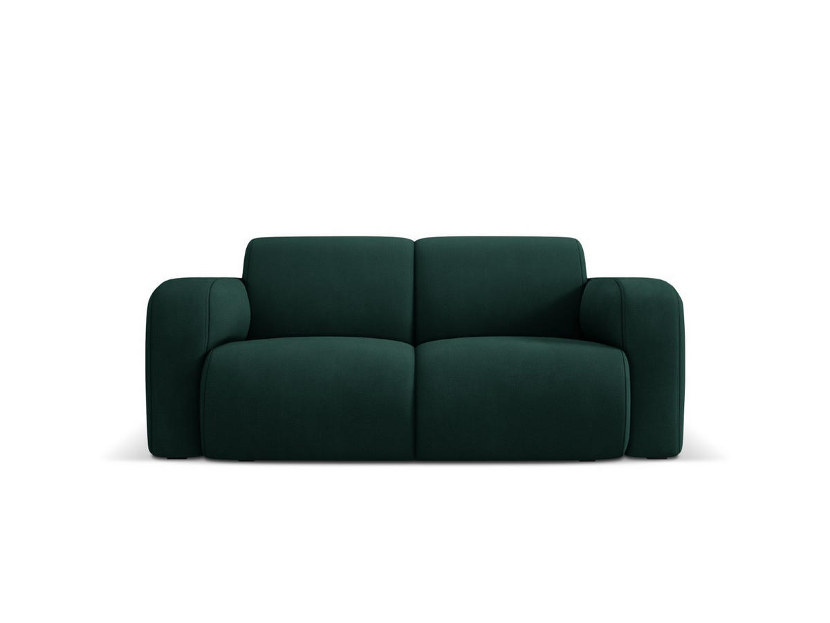 SOFA Molino aus strukturiertem Stoff flaschengrün 2 Sitzplätze - Dunkelgrün, Textil (95/72/170cm) - Micadoni