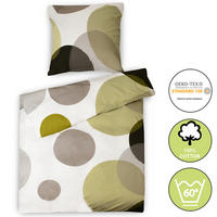 BETTWÄSCHE Nela 155x220cm + Kissenbezug 80x80cm Ornamente Renforcé - Multicolor, Textil (220/155cm)