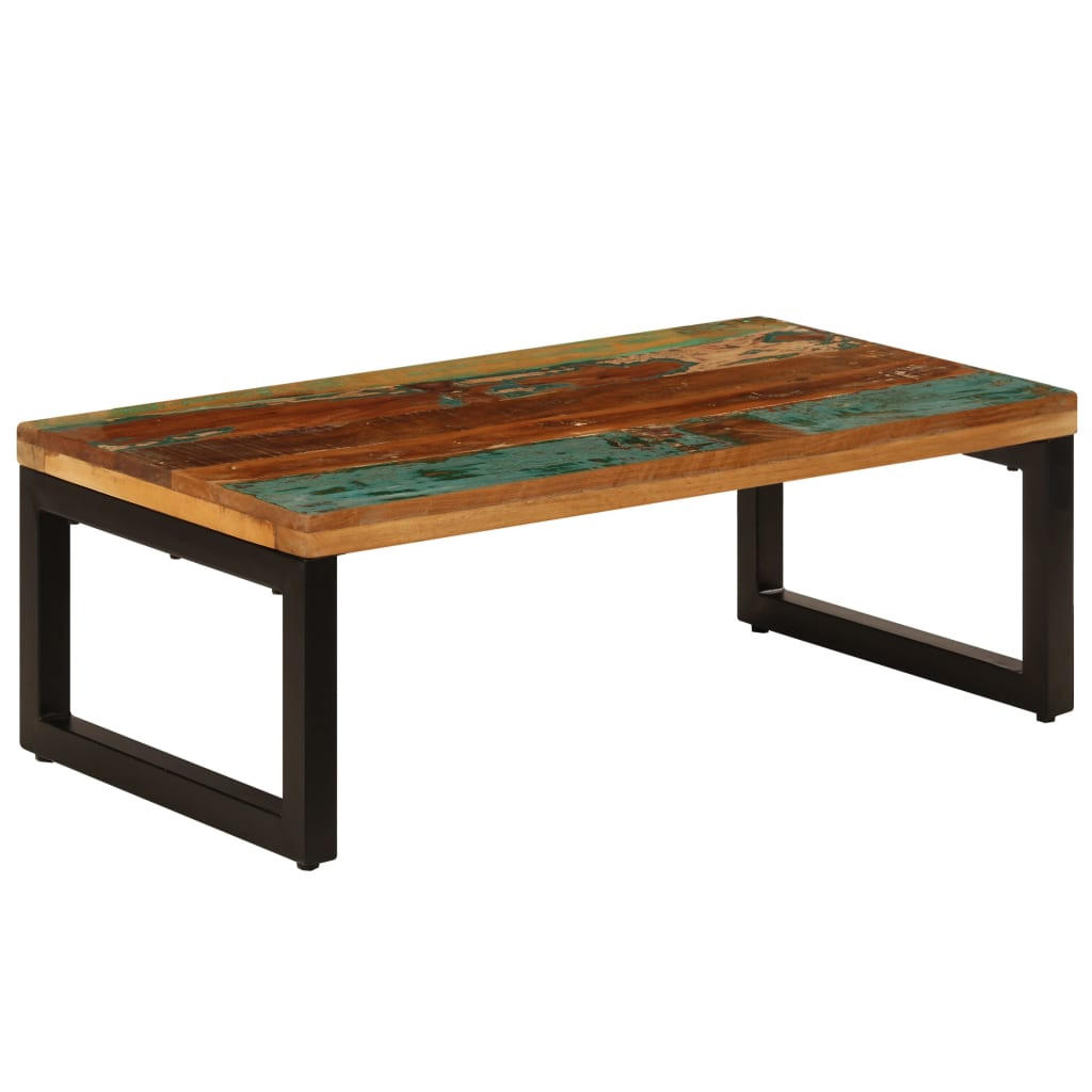 COUCHTISCH 100x50x35 cm Altholz und Stahl - Braun, Holzwerkstoff (100/50/35cm) - furnicato