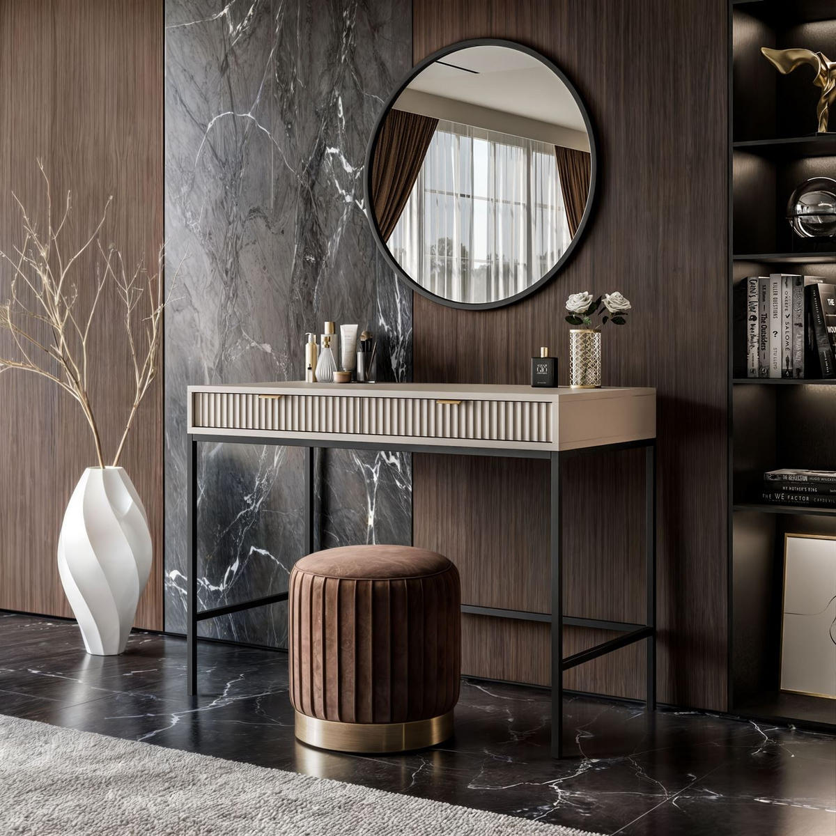 KONSOLENTISCH CORTADO T104 KASCHMIR - Beige, Holzwerkstoff (50/104/78cm) - Lookway