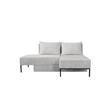 ECKSOFA Mit Schlaffunktion MOOKA 4in1-Multifunktions-System Stoff Velo Links Hellgrau - Hellgrau, Holz/Textil (145/160cm) - Kaiser Möbel