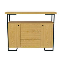 HOLZKOMMODE auf Metallbeinen OLIMPIA - Eichefarben, Holz (140/110/45cm) - Rawood Furniture