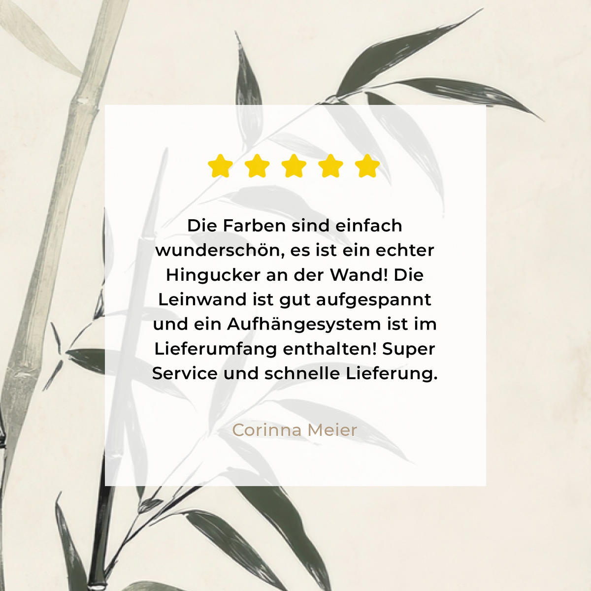 LEINWANDBILD Japandi - Bambus - Beige XXL 150x100 cm - Eukalyptusholzfarben, Textil (150/100cm) - MuchoWow