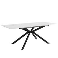 ESSTISCH ausziehbar 150–180 cm in Marmor-Optik - Weiß, Holzwerkstoff (70/180/76cm) - Urban Meuble