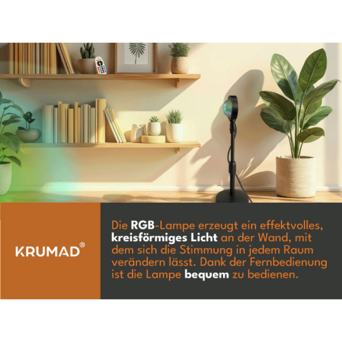 LAMPE Sonnenuntergang, Sunset Lamp - Schwarz, Kunststoff (5/5/10cm) - KRUMAD
