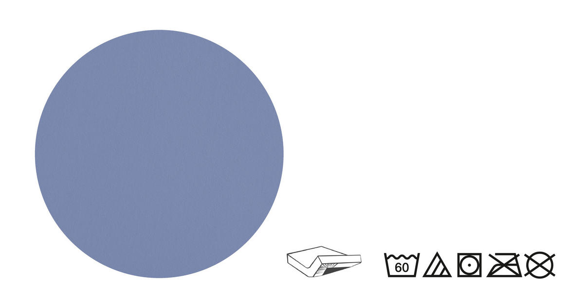SPANNBETTTUCH Jersey blau, 140x200 cm - 160x220 cm - Blau, Textil (160/220cm) - biberna
