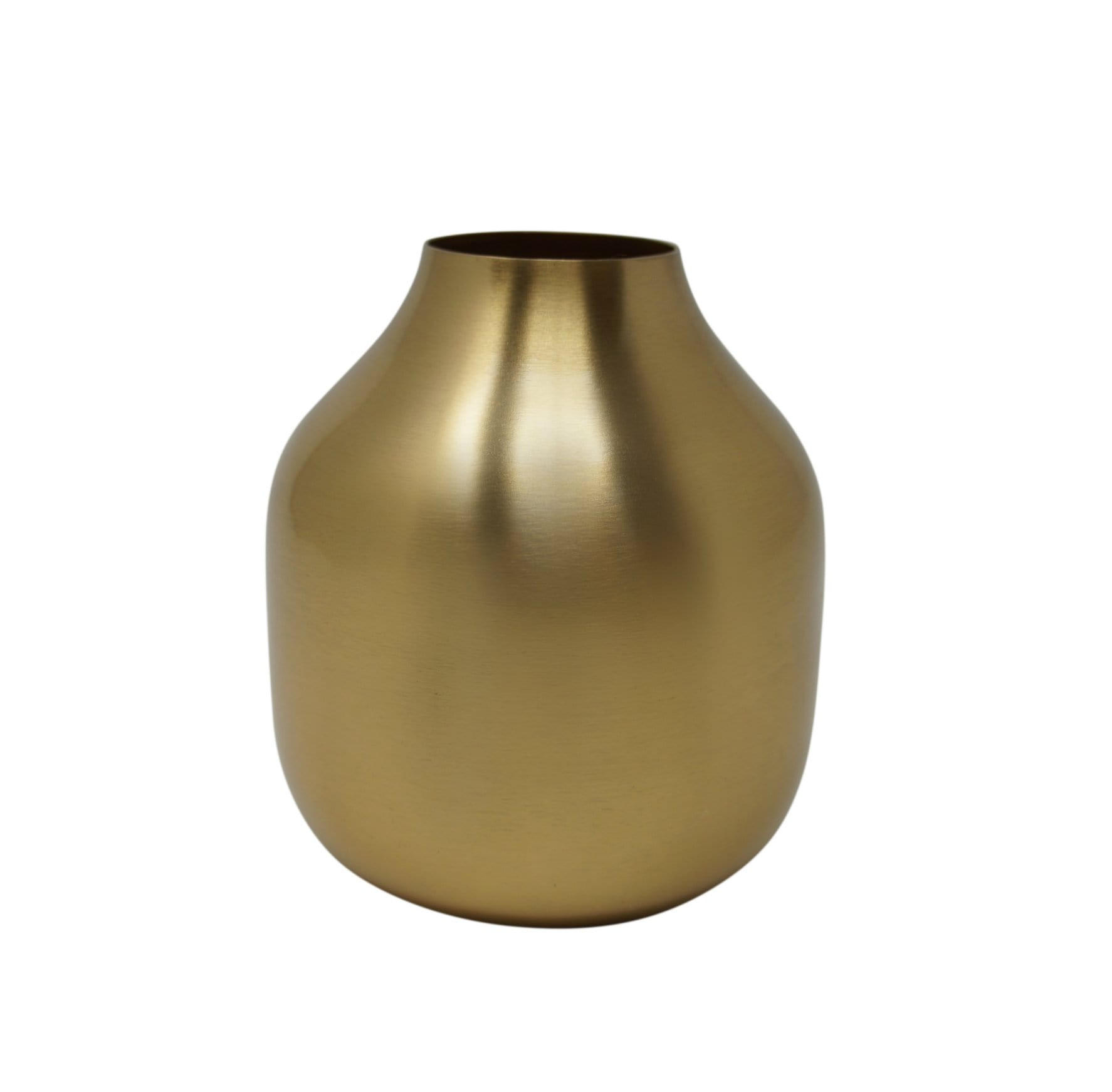 VASE Basit aus Eisen klein Ø8/10 cm - Goldfarben, Metall (10cm) - LaLe Living