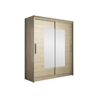 SCHWEBETÜRENSCHRANK Westa III - Silberfarben/Sonoma Eiche, Holzwerkstoff/Metall (150/200/58cm) - MIRJAN24