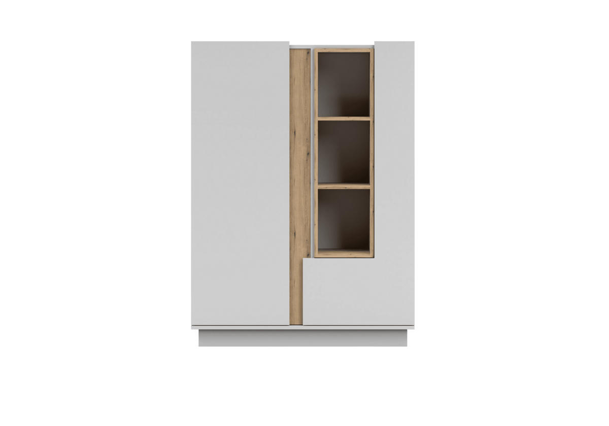 STANDREGAL - Regal Reyla 07 Weiß - Weiß, Holzwerkstoff (100/137/42cm) - Möblo