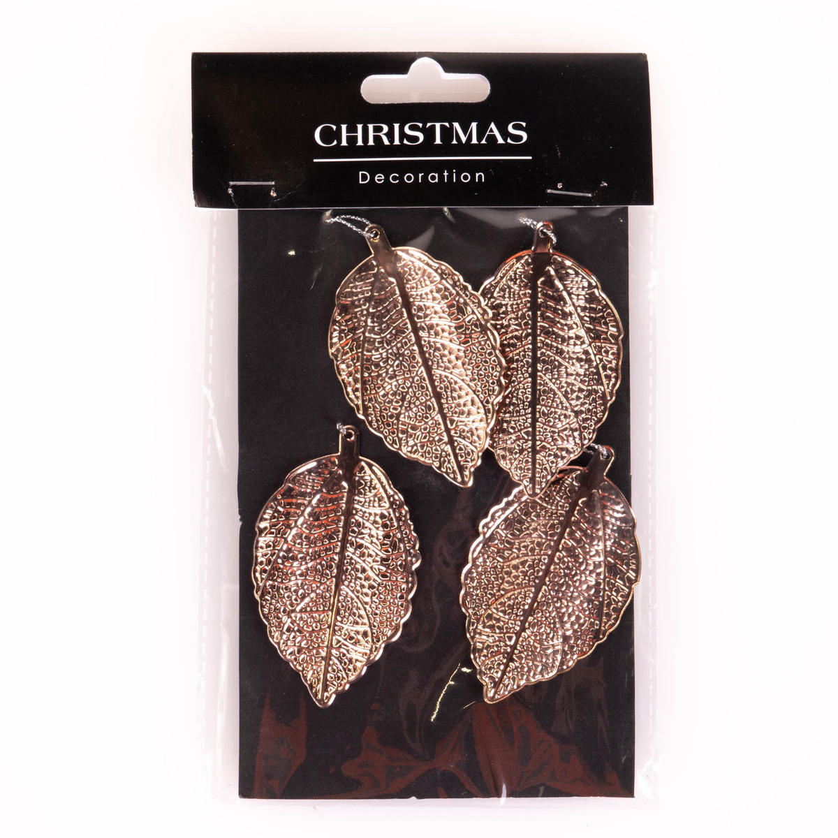 WEIHNACHTSSCHMUCK Goldene Blätter 4er-Set - Goldfarben, Metall (4.5/4.5/8cm) - Home Styling Collection