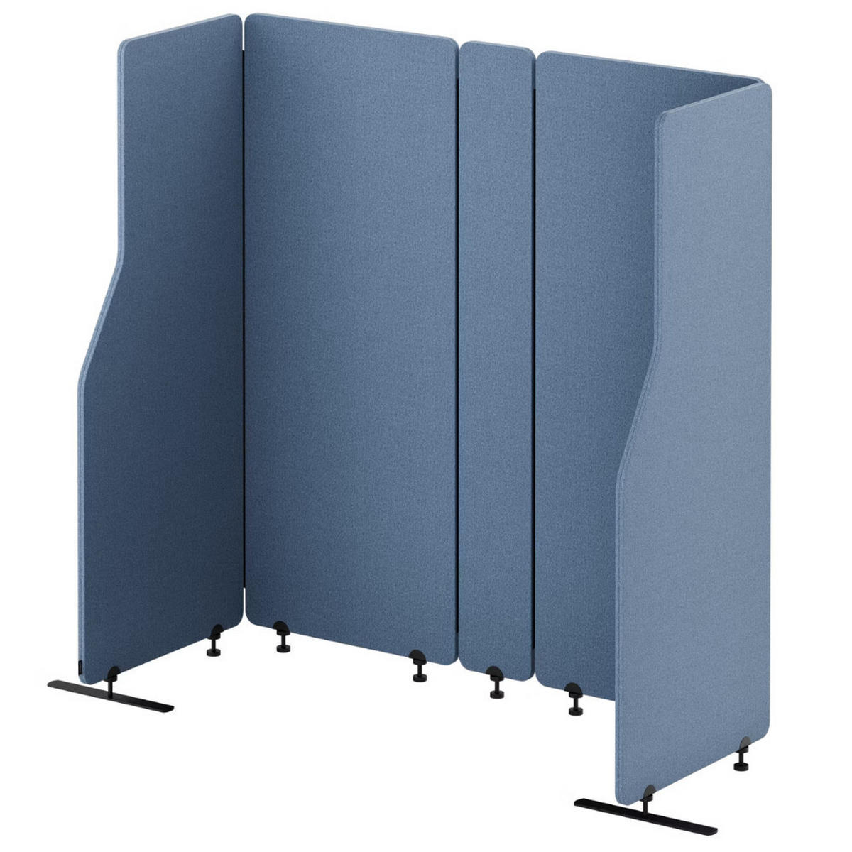 AKUSTIK-TRENNWAND mit Schalldämmung PEOLT 145x260x1,8cm Blau Stellwand - Blau, Kunststoff (260/145/1.8cm) - DELUKE