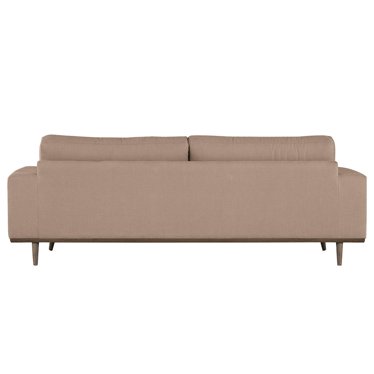 2-SITZER SOFA - Taupe/Eichefarben, Naturmaterialien/Eichenholz (197/81/88cm) - home24