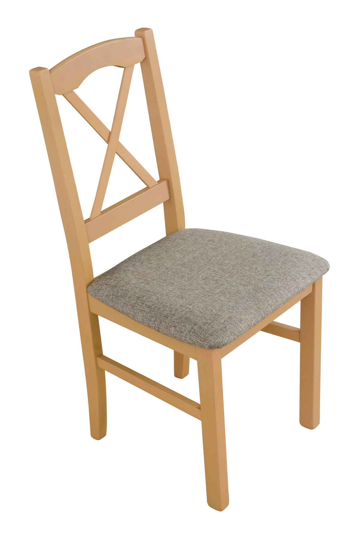 STUHL Nilo 11 (6er Set) - Graubraun/Sonoma Eiche, Holz (43/94/40cm) - Leaf Design
