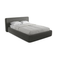 POLSTERBETT mit Bettkasten und Lattenrost 180x225 Grau - Dunkelgrau/Schwarz, Kunststoff/Textil (140/200cm) - LaMiaSofa