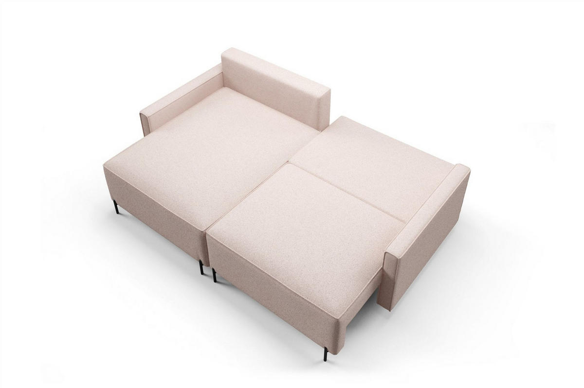 ECKSOFA Braga Mit Schlaffunktion - Blau, Holzwerkstoff/Textil (229/148cm) - Fun Möbel