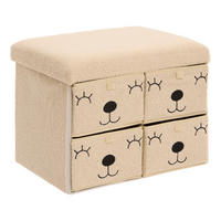 PUF mit 4 Schubladen Ezzio 50/38/39 cm - Beige, Holzwerkstoff (38/39/50cm) - Atmosphera Createur d´interieur