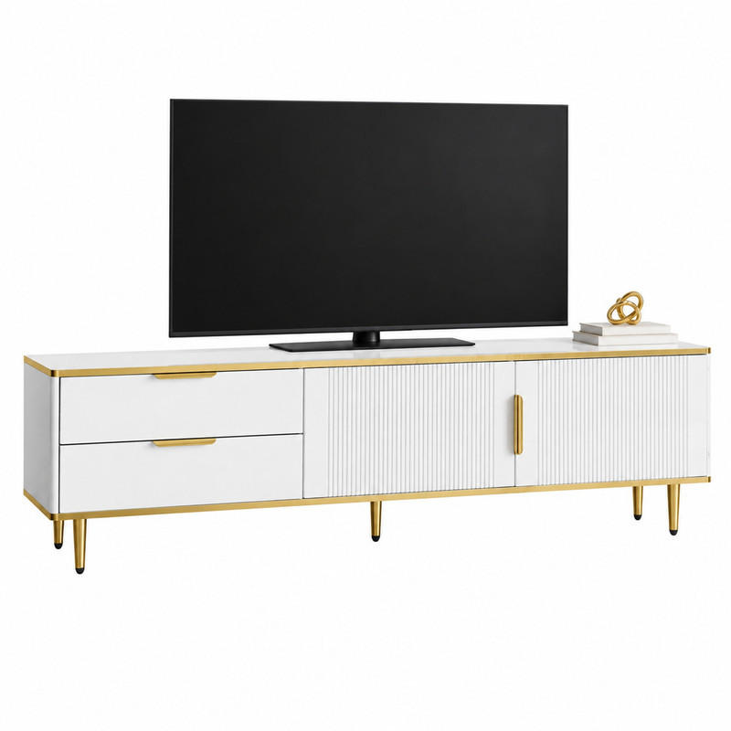 Beauniv Tv-Schrank Weiß 37x45x170 cm