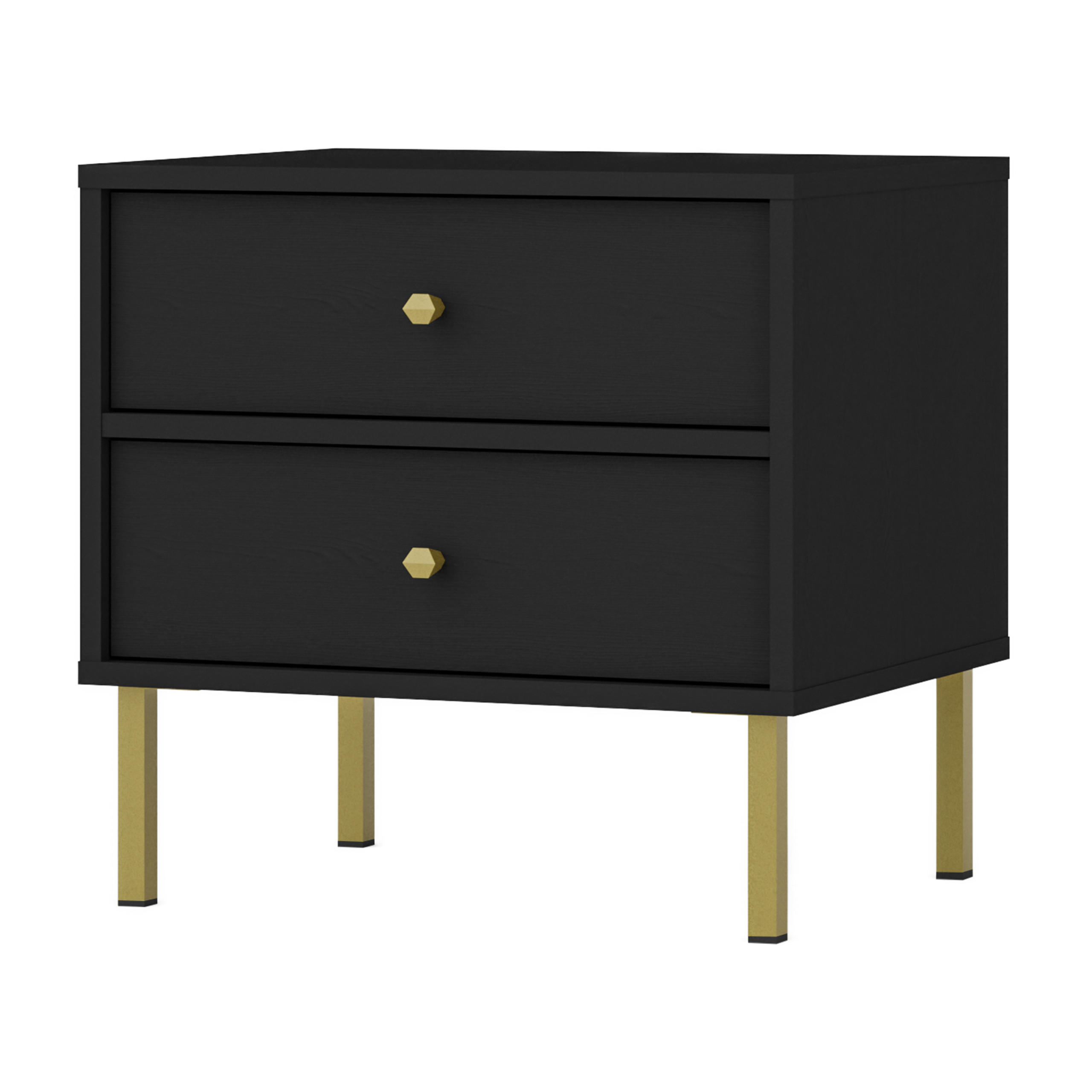 NACHTTISCH TORINO 51,8/50/40,8 cm Graphitfarben - Graphitfarben, Holzwerkstoff (51.8/50/40.8cm) - MASSENO