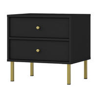 NACHTTISCH TORINO 51,8/50/40,8 cm Graphitfarben - Graphitfarben, Holzwerkstoff (51.8/50/40.8cm) - MASSENO