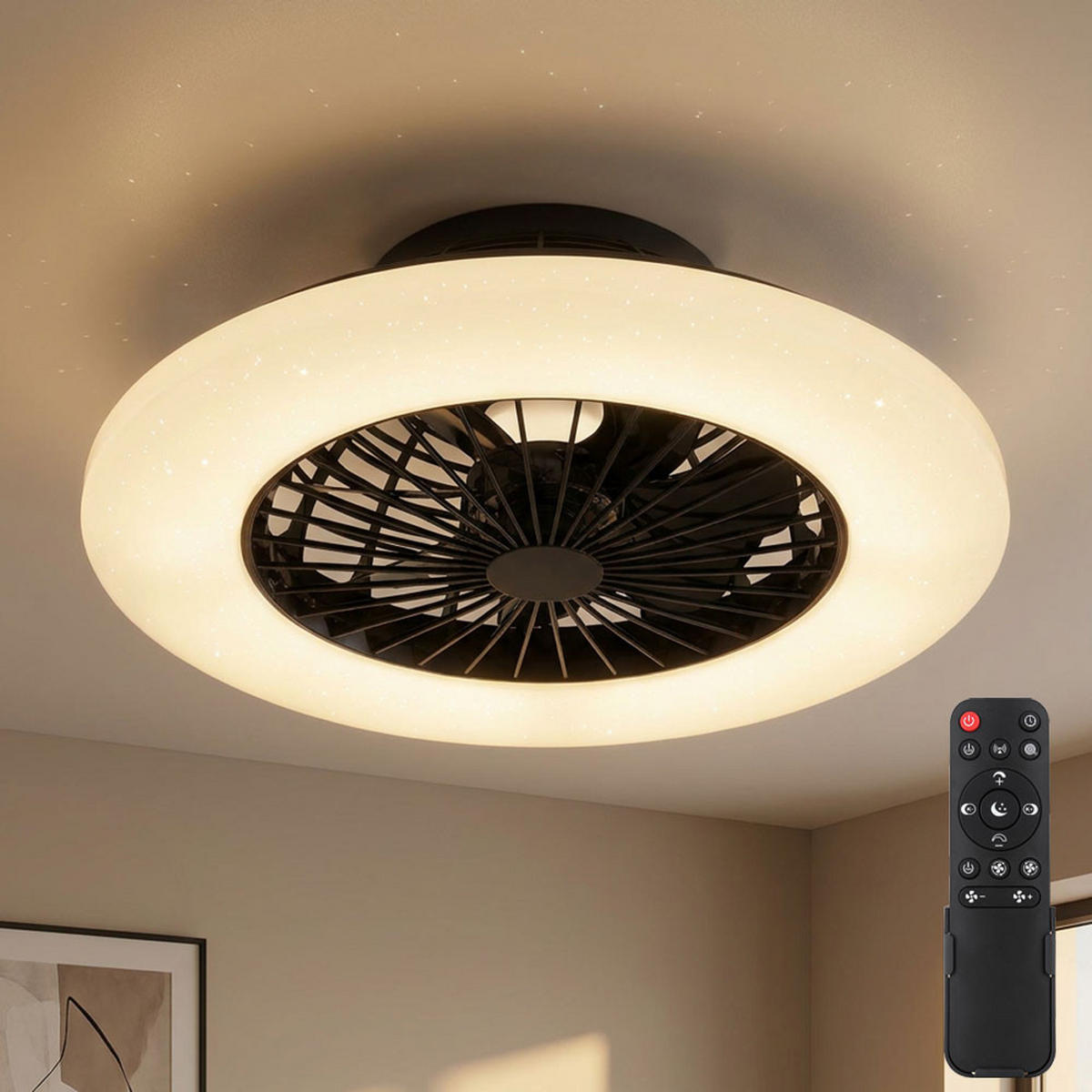 LED DECKENLEUCHTE TRAVO Weiß - Weiß, Metall (50/50/17.5cm) - Globo Lighting
