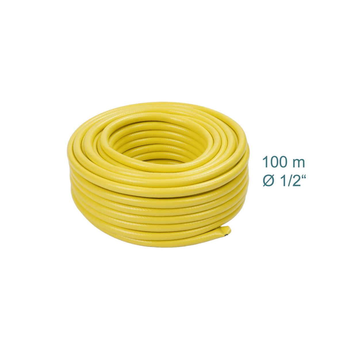 GARTENSCHLAUCH Gelb UV-beständig 100 m - Gelb, Kunststoff (10000cm) - Relaxdays