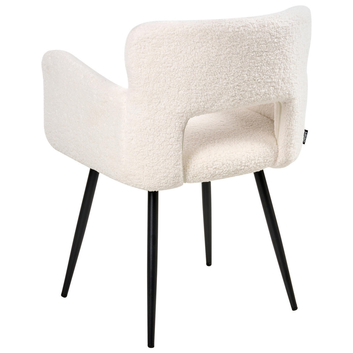 JÍDELNÍ ŽIDLE sada 2 ks Sametová látka Bílá Sanilac - krémová, kov/textil (54/76/50cm) - Beliani