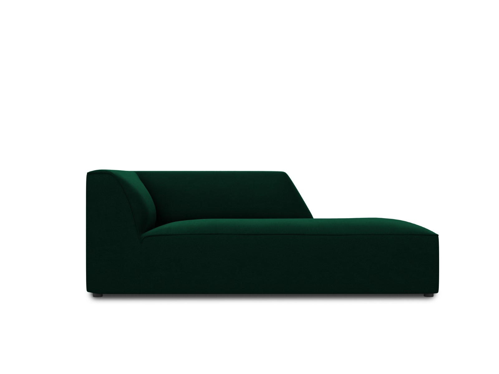 CHAISELONGUE rechts Ruby aus Samt flaschengrün - Dunkelgrün, Textil (93/69/180cm) - Micadoni