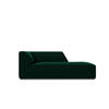 CHAISELONGUE rechts Ruby aus Samt flaschengrün - Dunkelgrün, Textil (93/69/180cm) - Micadoni