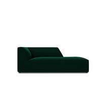 CHAISELONGUE rechts Ruby aus Samt flaschengrün - Dunkelgrün, Textil (93/69/180cm) - Micadoni