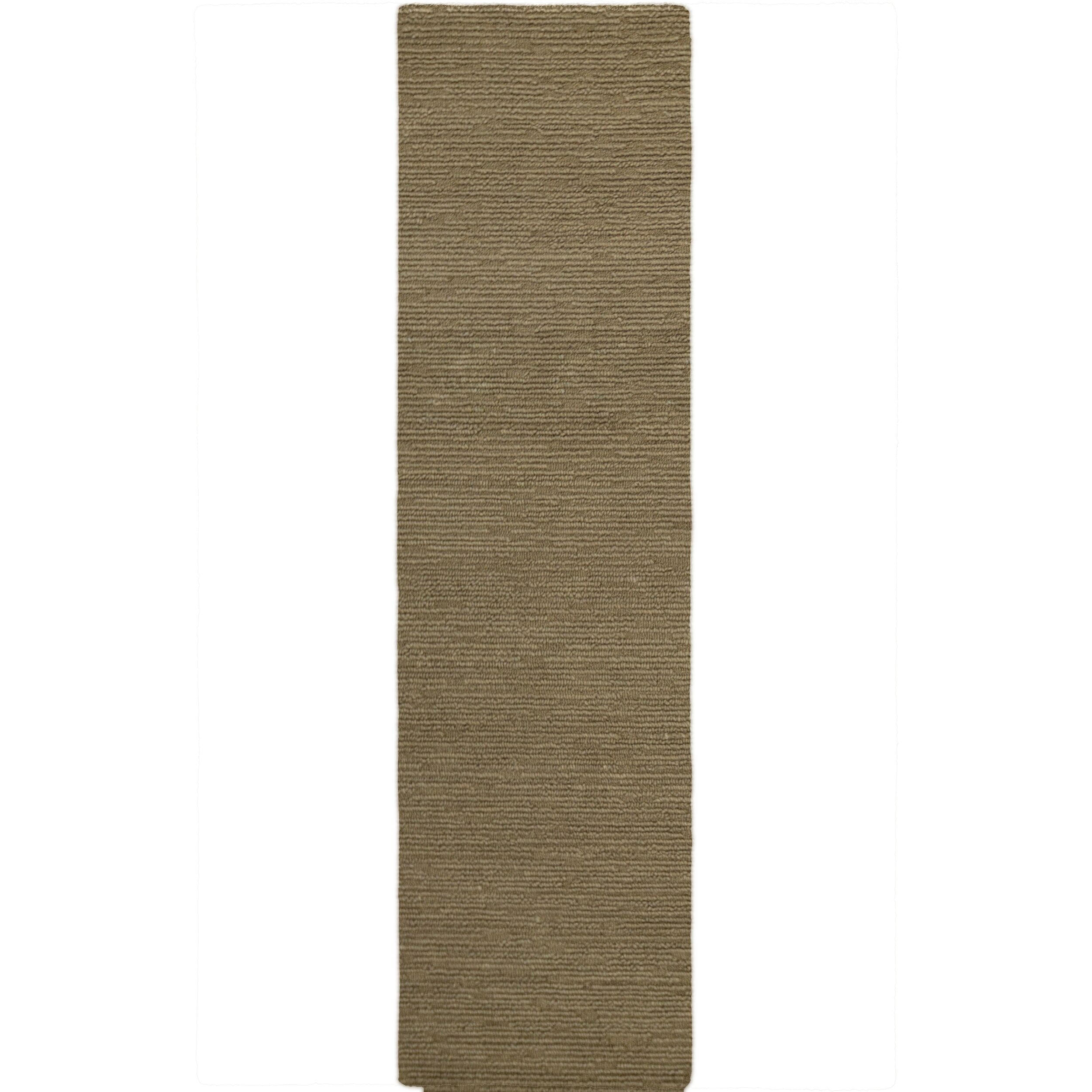 WOLLTEPPICH Boucle, Unifarben, Strapazierfähig, natürlich & pflegeleicht Erdtöne Läufer 80x230 - Grün, Textil (230/80cm) - KADIMA DESIGN