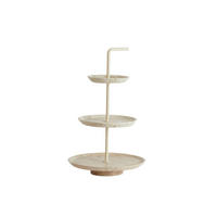 ETAGERE Caglio Braun Ø24/39 cm - Beige, Stein (24/39cm) - Light & Living