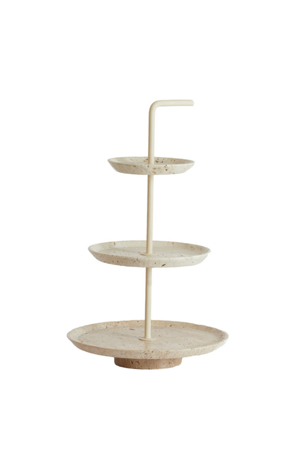 ETAGERE Caglio Braun Ø24/39 cm - Beige, Stein (24/39cm) - Light & Living