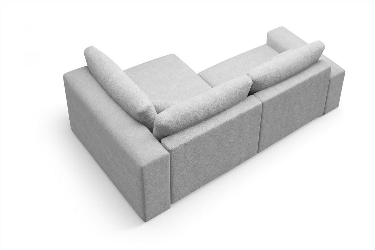 ECKSOFA Arona Mit Schlaffunktion - Dunkelgrau, Holzwerkstoff/Textil (253/148cm) - Fun Möbel