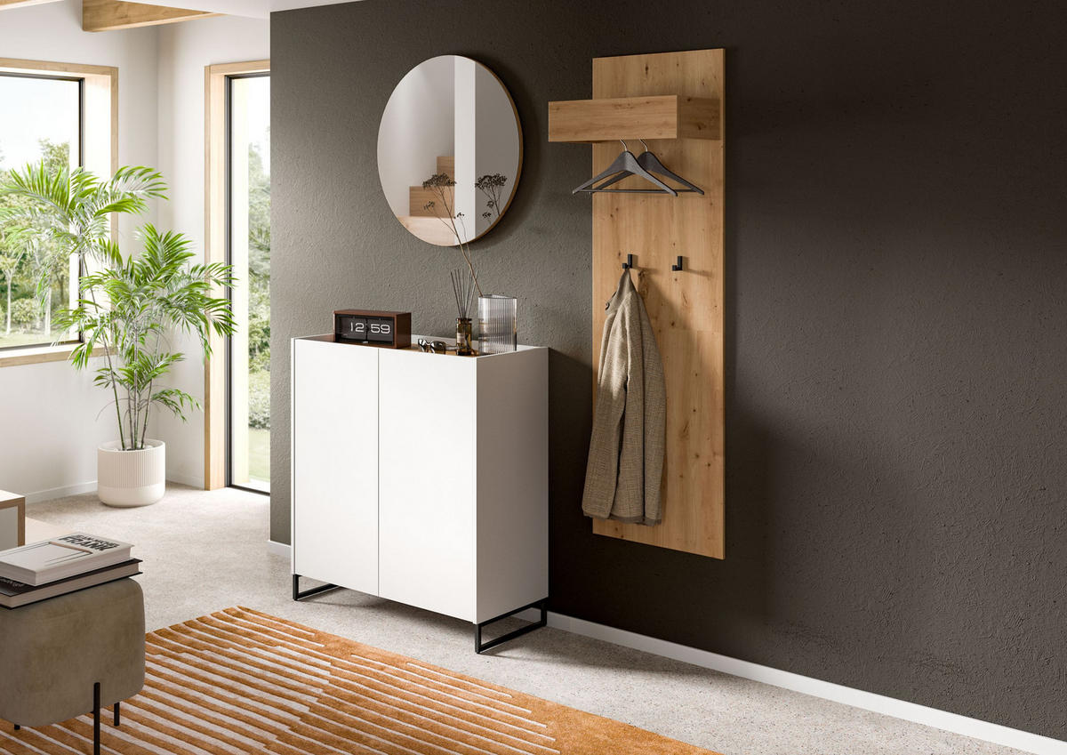 SCHUHKOMMODE DRIVE (B/H/T: ca. 90/97/38 cm) in Weiß/weiß - Weiß, Holzwerkstoff (90/97/38cm)