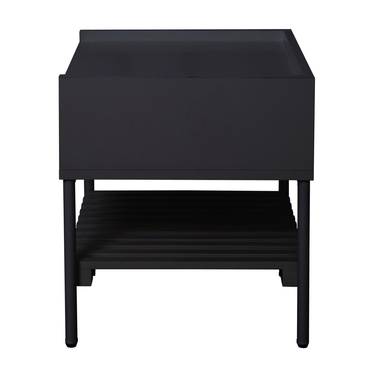 NACHTTISCH KORE Schwarz - Schwarz, Metall (45/44/40cm) - SVITA