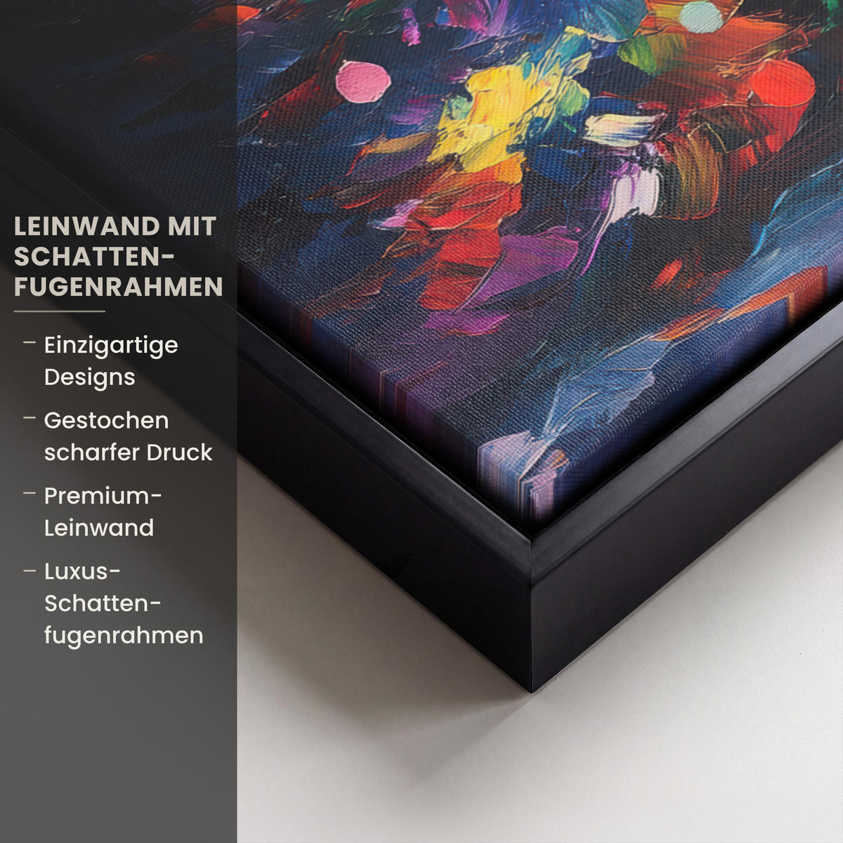 LEINWAND Bilder mit Rahmen - Weihnachtsbaum - Weihnachten - Abstrakt - Farbenfroh - 30x40 - Multicolor, Textil (30/40cm) - MuchoWow