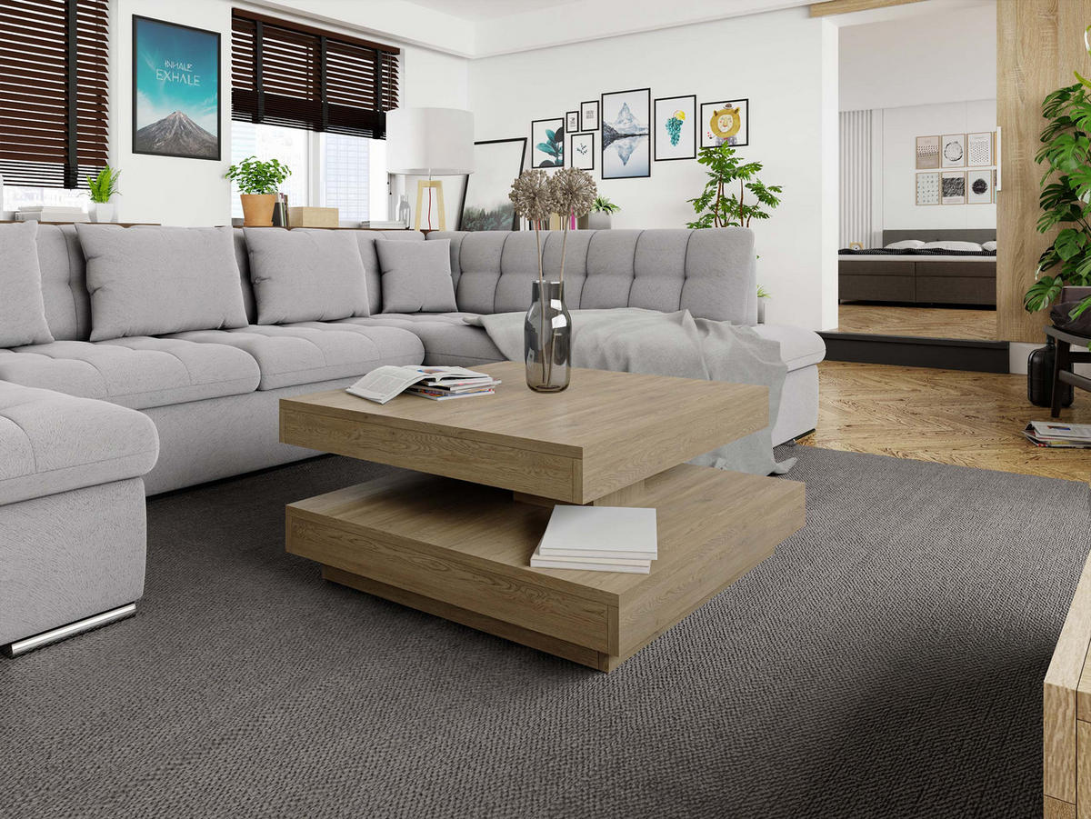 COUCHTISCH Nenani - Eichefarben, Holzwerkstoff (70/70/34cm) - MIRJAN24