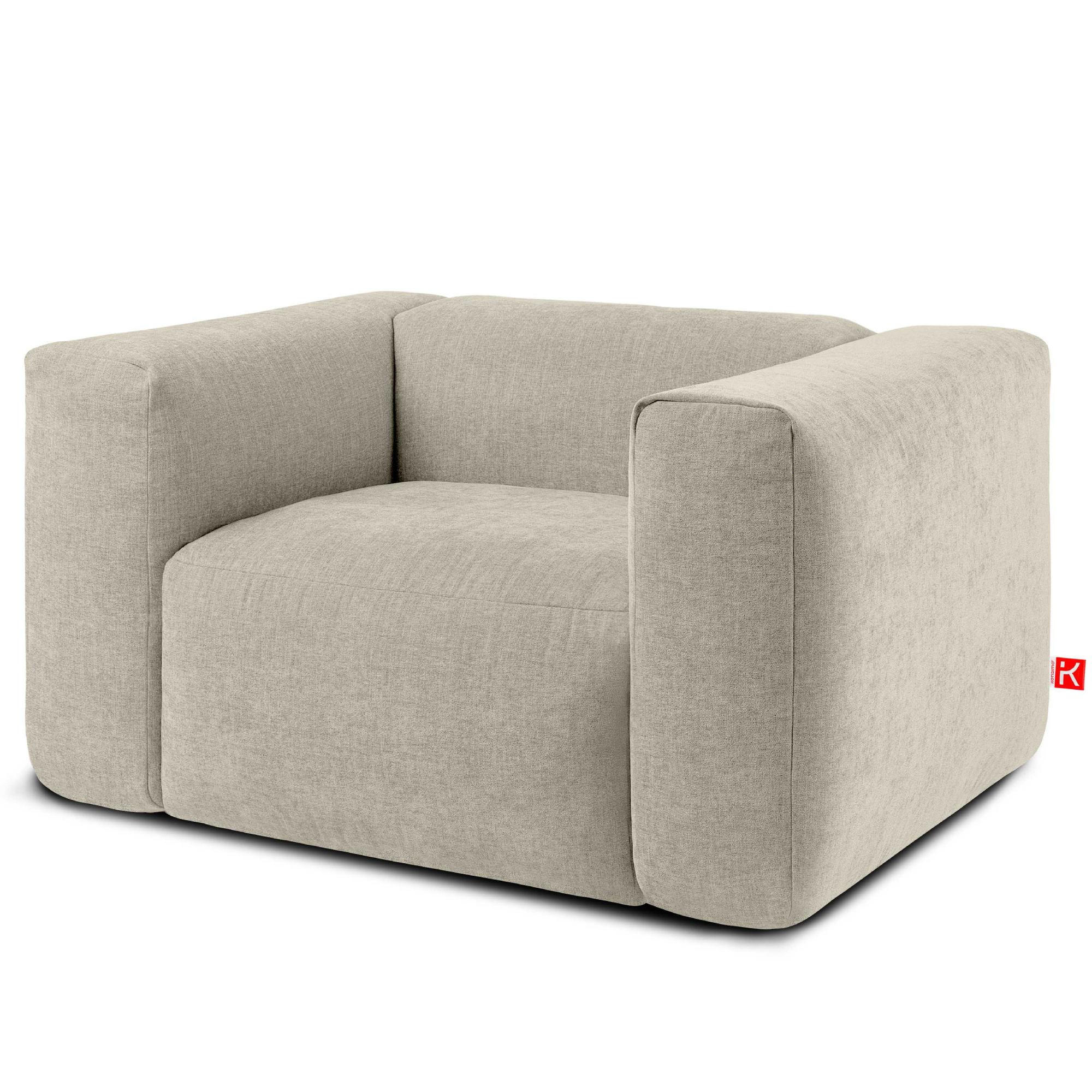 SESSEL BUFFO , Ecru - Ecru, Textil (130/73/96cm) - KONSIMO®