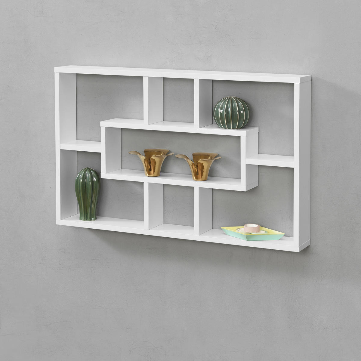 WANDREGAL Qinngua - Weiß, Holzwerkstoff (77/48/10cm) - [en.casa]