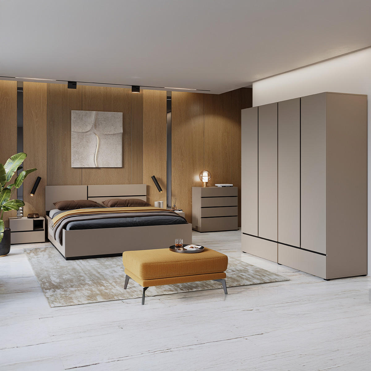 KOMODA Lilia Krtek - šedohnědá, kompozitní dřevo (80/85.1/40cm) - Petits-meubles