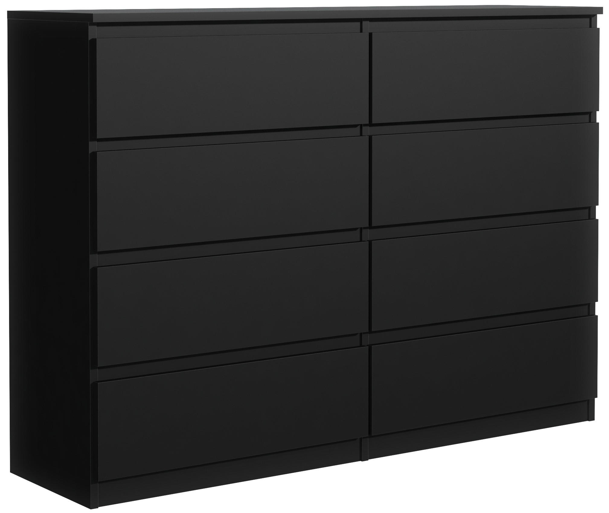 KOMMODE Schwarz 120/102/39 - Schwarz, Holzwerkstoff (120/102/39cm) - RAUMHIRSCH FURNITURE