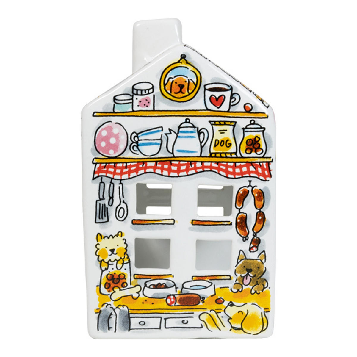 LICHTHAUS Hund in Bunt - 14,50cm - Multicolor, Keramik (8.5/14.5/8.3cm) - Blond Amsterdam